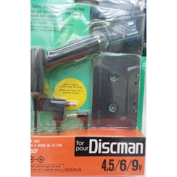 Sony Car Battery Cord with Car Connecting Pack for Discman DCC-E25CP 1993 Sealed - Picture 4 of 10